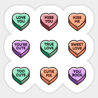 Conversation Hearts Sticker